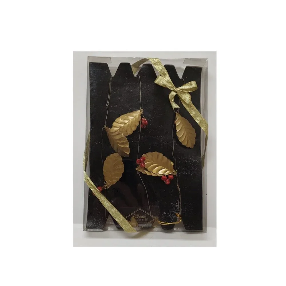 Katherine's At Silver Lake Collection Stamped Metal Holly Leaf Garland - Retired